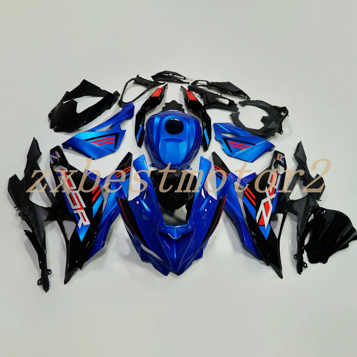 Blue Red Fairing Kit w/Tank For Kawasaki Ninja ZX4R ZX4RR 2023