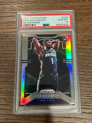 PSA 10 2019-20 Panini Prizm ZION WILLIAMSON RC Silver Refractor