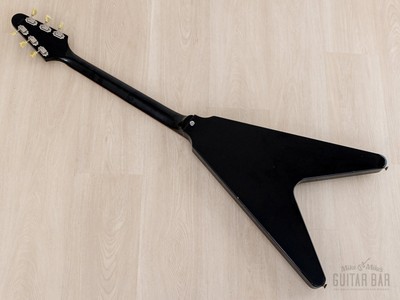 1995 Greco FV Flying V Black w/ Maxon PU-2 Humbuckers, Japan