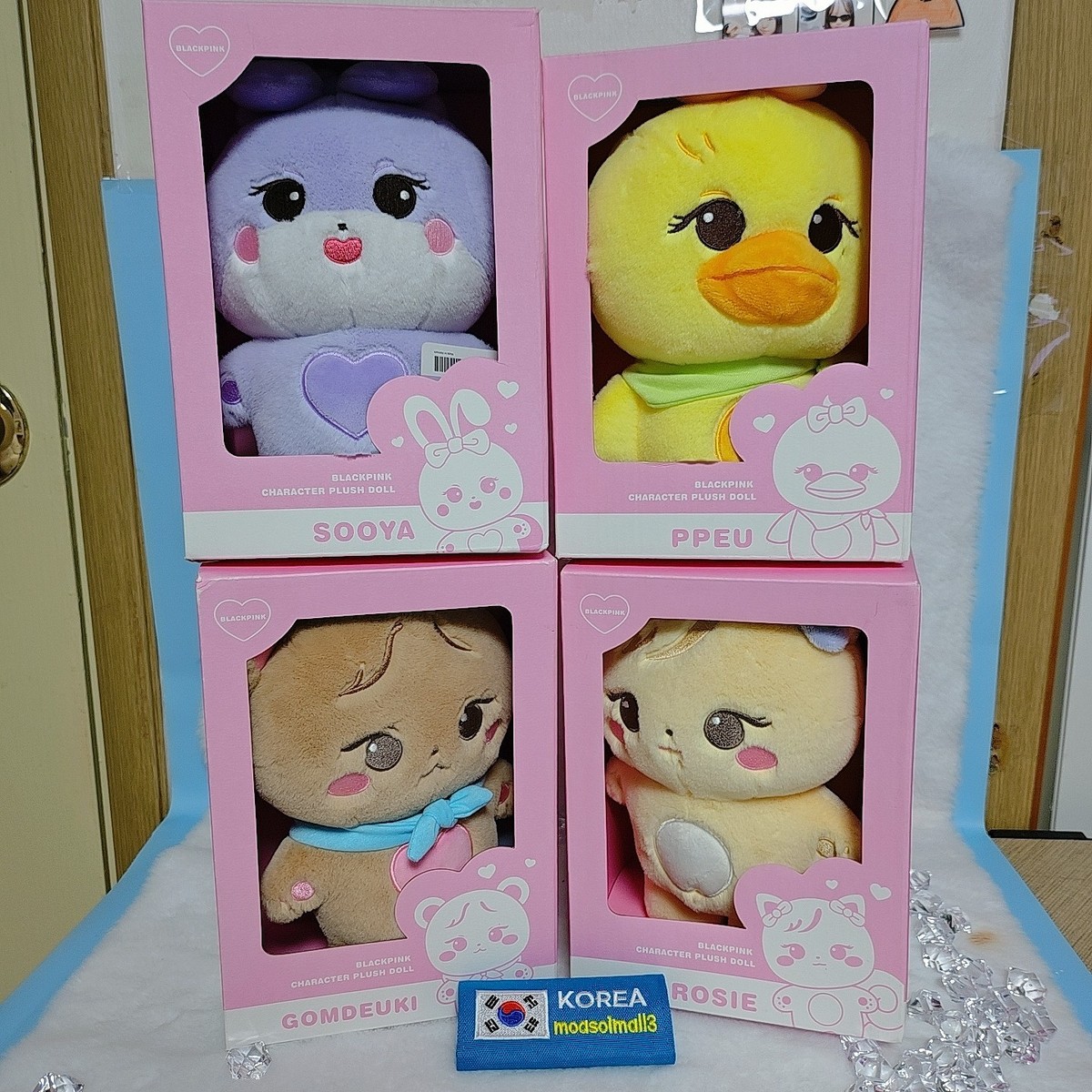 BLACKPINK Character Plush Doll SOOYA GOMDEUKI ROSIE PPEU BPTOUR