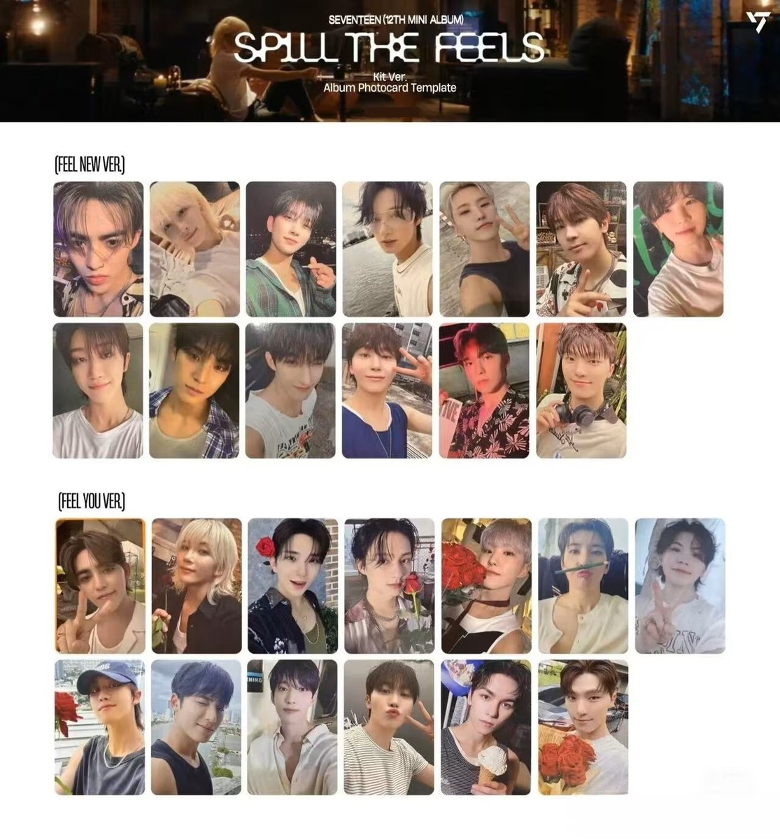 SEVENTEEN 12th MINI ALBUM SPILL THE FEELS KIT ver OFFICIAL PHOTO