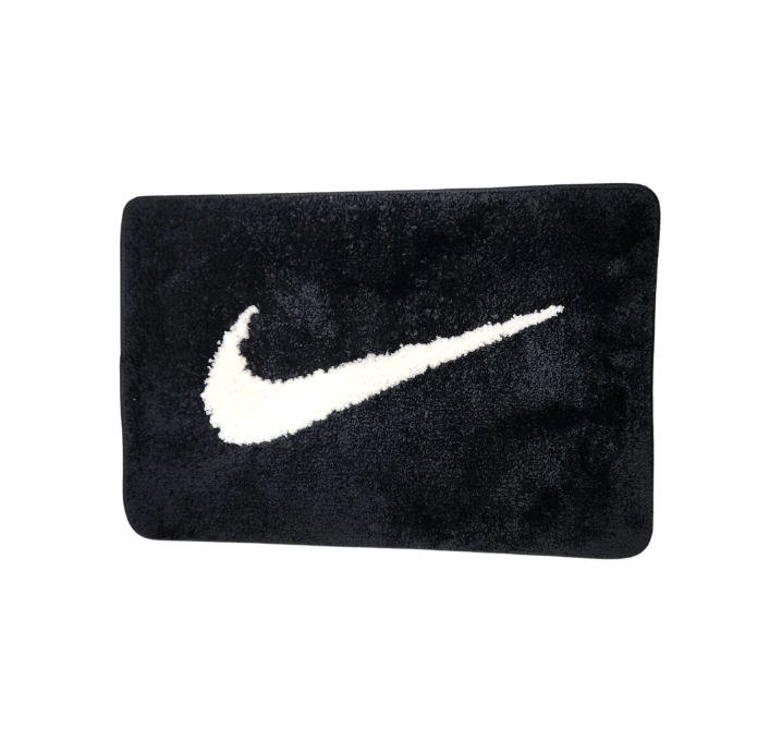 Nike Swoosh Rug Black White 60cm x 40cm # | eBay