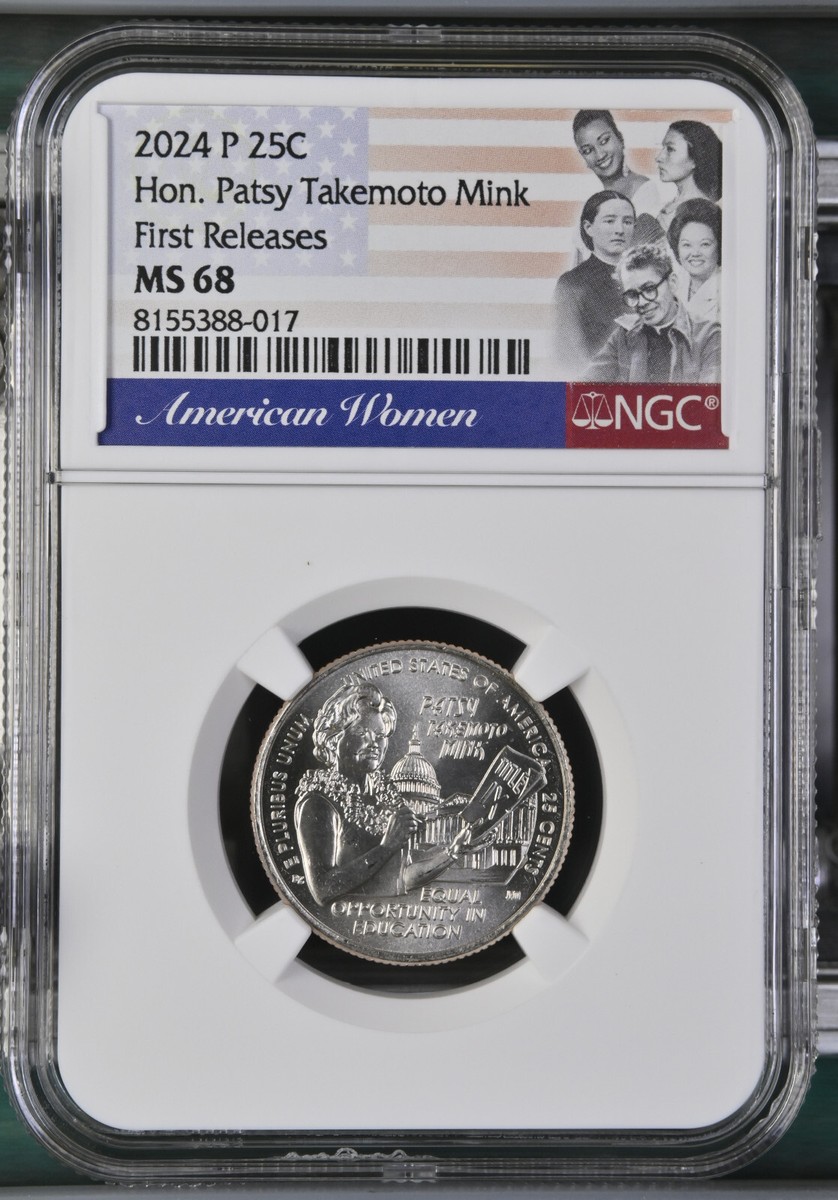 2024 P Patsy Takemoto Mink Womens Quarter NGC MS 68 First Releases