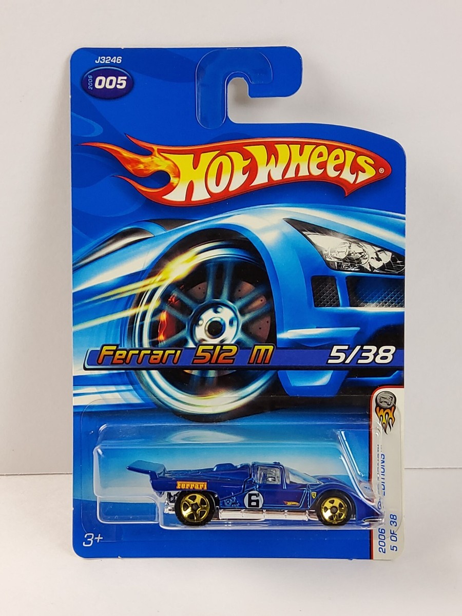 2006 Hot Wheels #5 First Editions 5/38 FERRARI 512 M Blue Variant