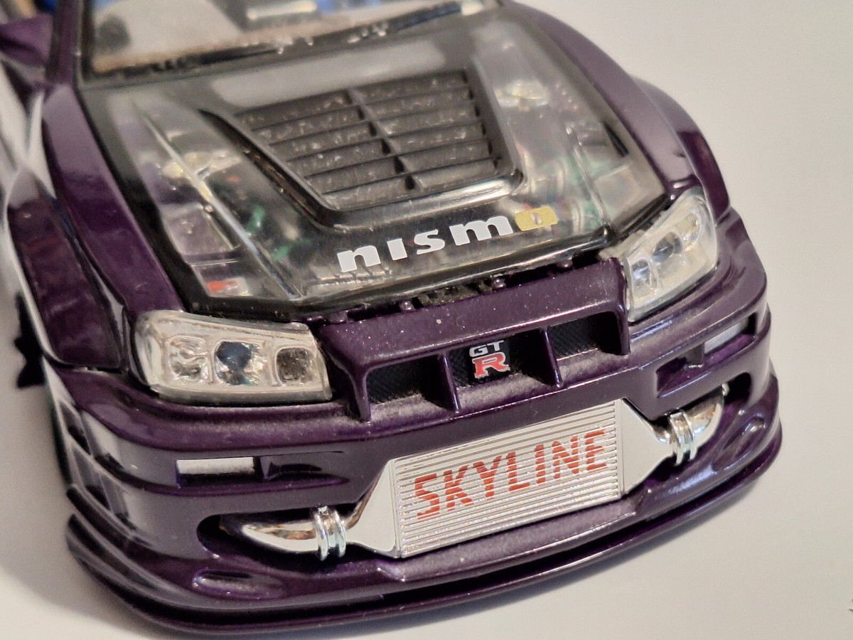 Kentoys Nissan Skyline 1:24 Tunning 1/24 Car Race Car Advertising