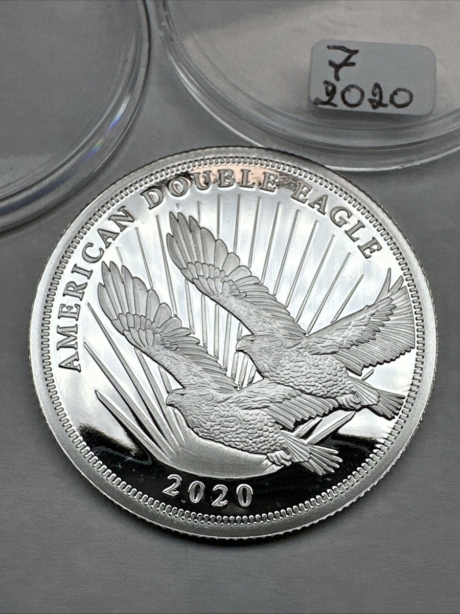 2020 Cook Islands $2 American Double Eagle 1/2 oz .999 Fine Silver