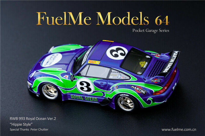 FuelMe 1/64 RAUH-Welt BEGRIFF RWB Porsche 911 (993) “Royal Ocean