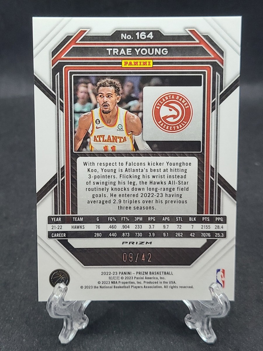 2023 Panini Prizm Trae Young Pink Pulsar Prizm Parallel Card /42