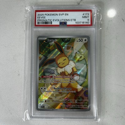 PSA 9 MINT Eevee ETB SVP English 173 Black Star Promo Prismatic