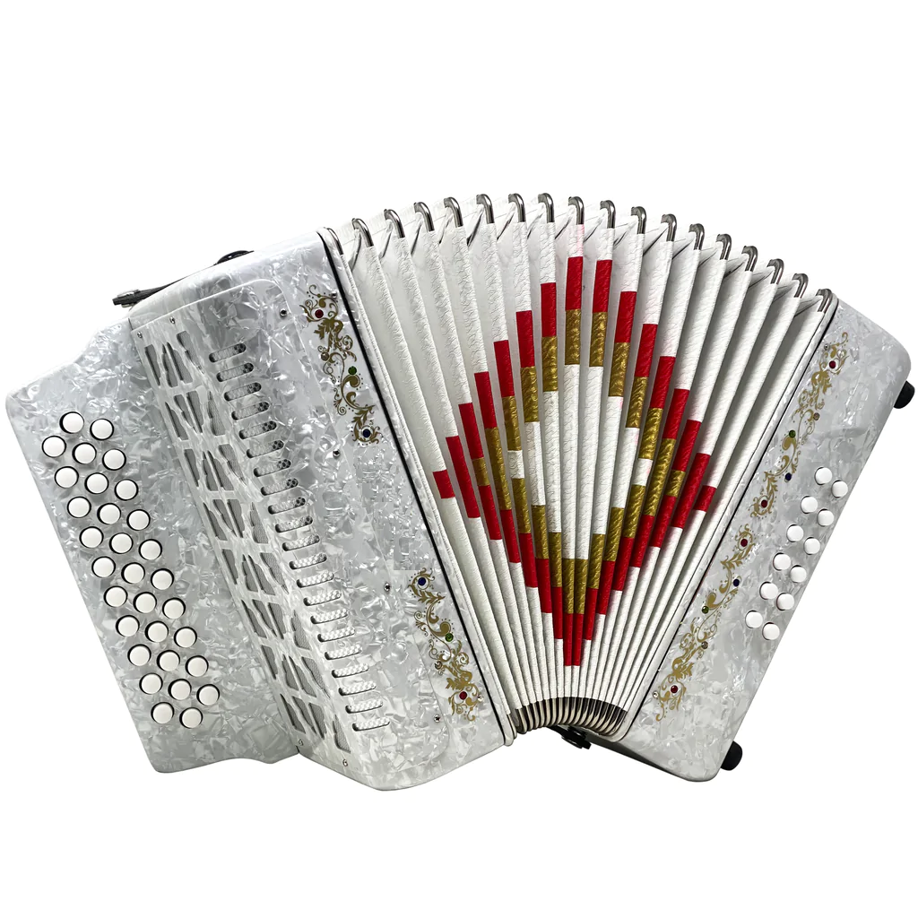 Goldstar 31 Key 12 Bass Button Accordion Key GCF, Case & Straps
