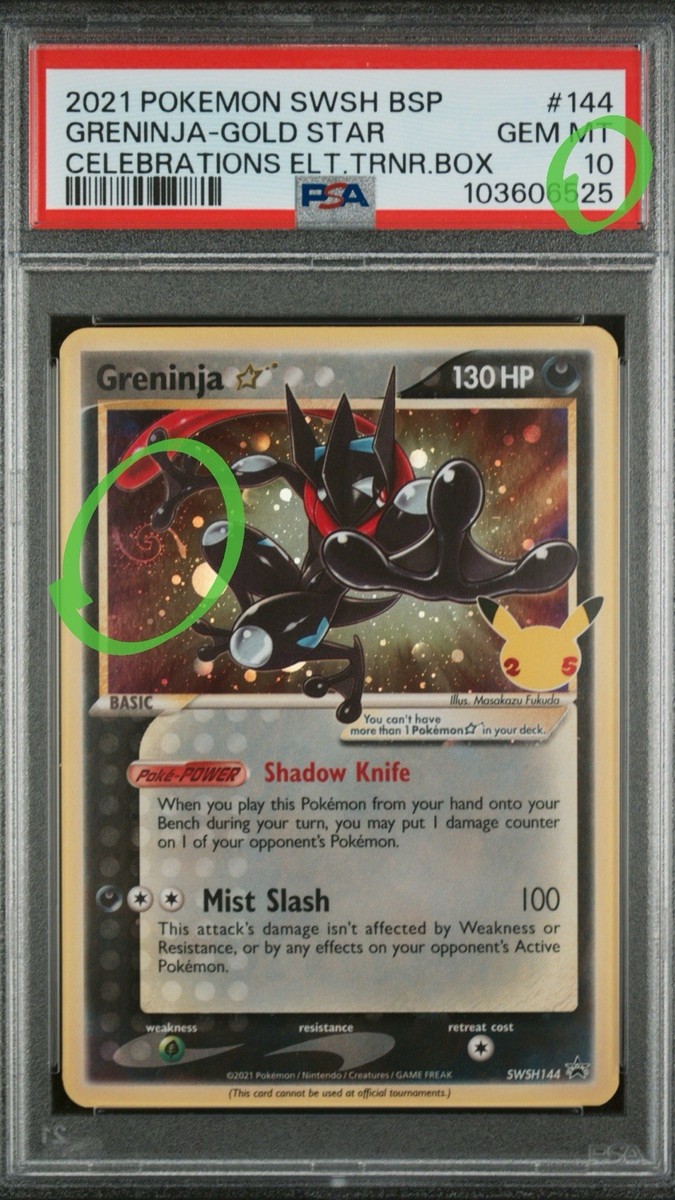 Greninja GOLD STAR Celebrations #144 PSA 10 - 25 Cert PERFECT