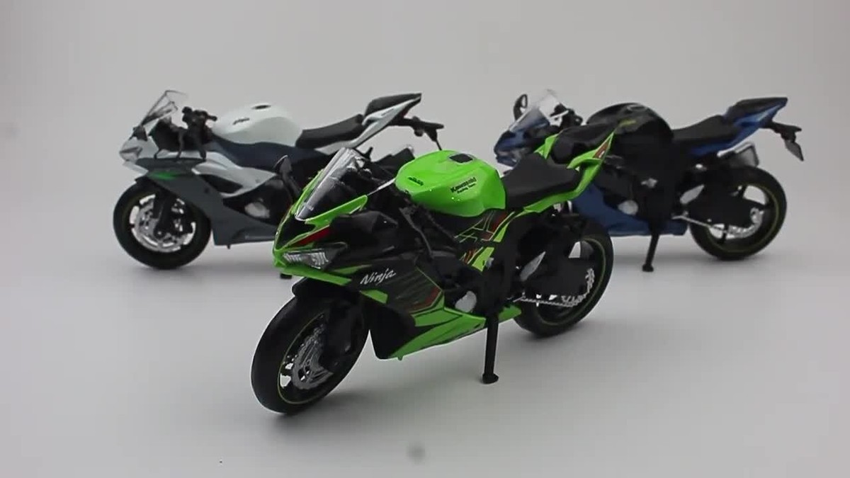 1:12 Kawasaki Ninja ZX-6R Motorcycle Model Diecast Toy Car for
