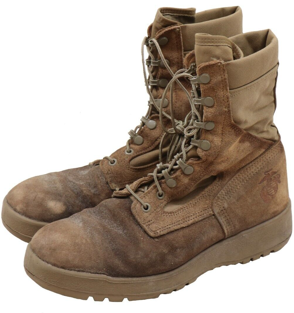Size 9.5R - Used USMC Hot Weather Combat Boots Mcrae Coyote Brown