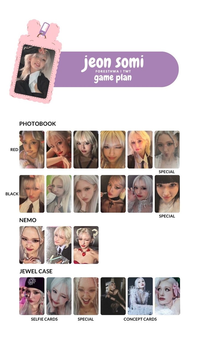 JEON SOMI GAME PLAN ALBUM OFFICIAL PHOTOCARD | eBay