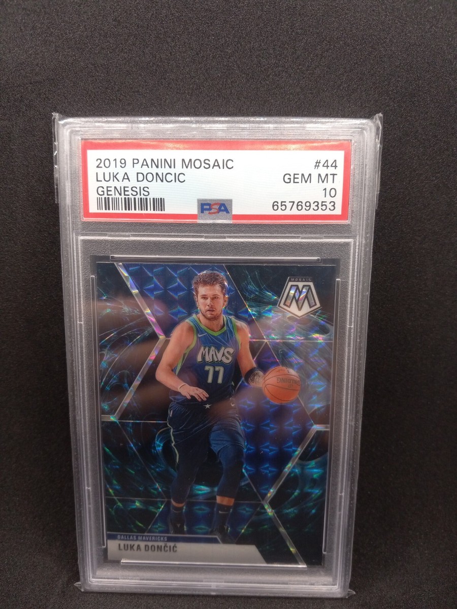 Luka Doncic MAVERICKS 2019-20 Mosaic Genesis Card #44 SP SSP PSA