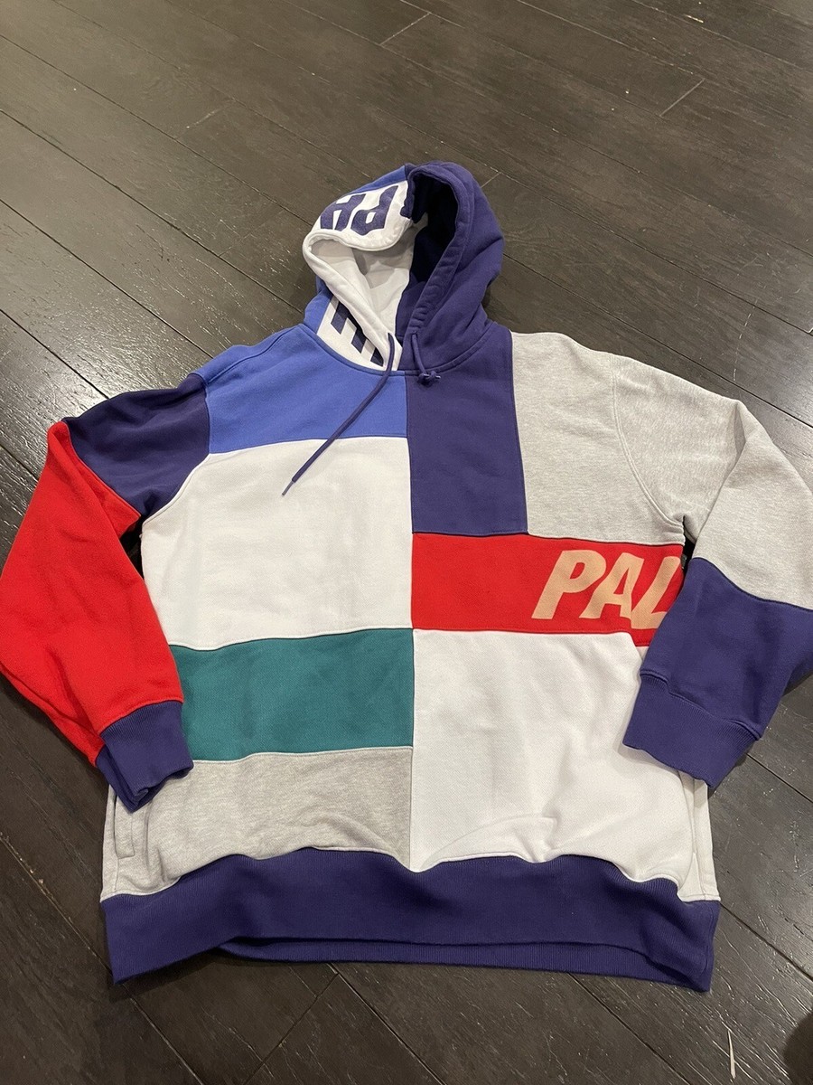 Palace Skateboard Patch Hoodie White Multi Size Large Patchwork
