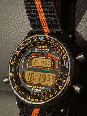 CASIO SKY WALKER DW-401 Digital Watch 20BAR Water Resistant Black