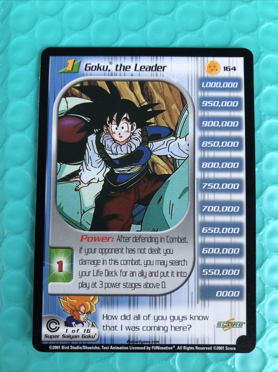 2001 Score Dragon Ball Z DBZ CCG Goku the Leader #164 Power No