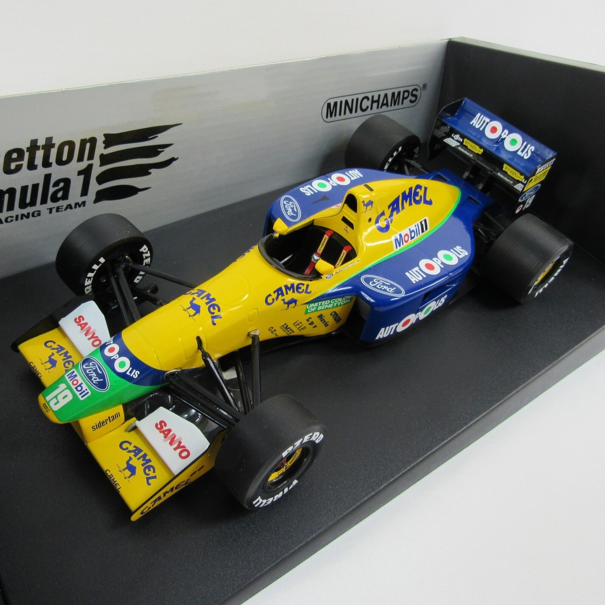 Michael Schumacher 19 Camel Benetton Ford Minichamps Scale 1:18