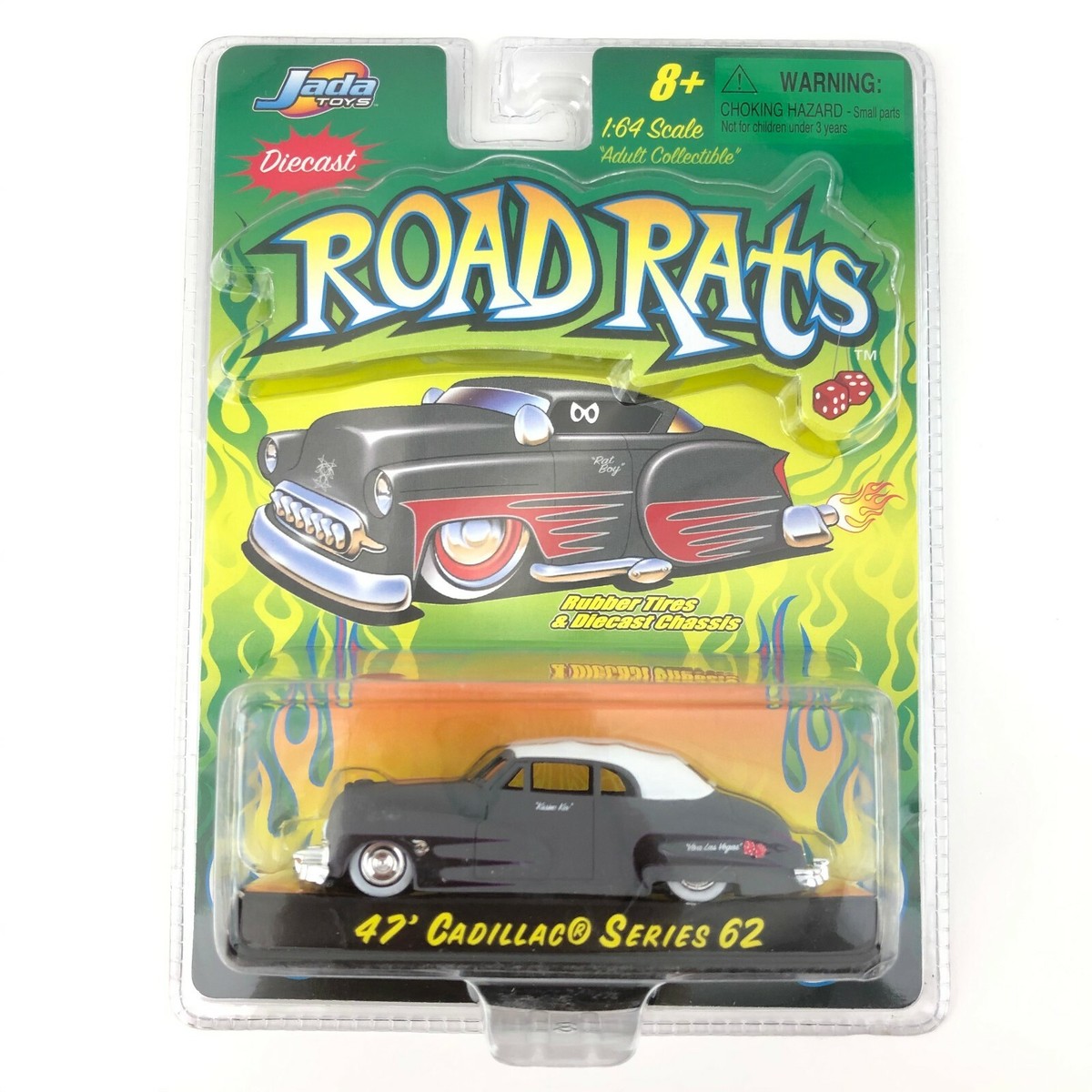 Jada Road Rats 1947 47 Cadillac Series 62 Car Gray Die Cast 1/64