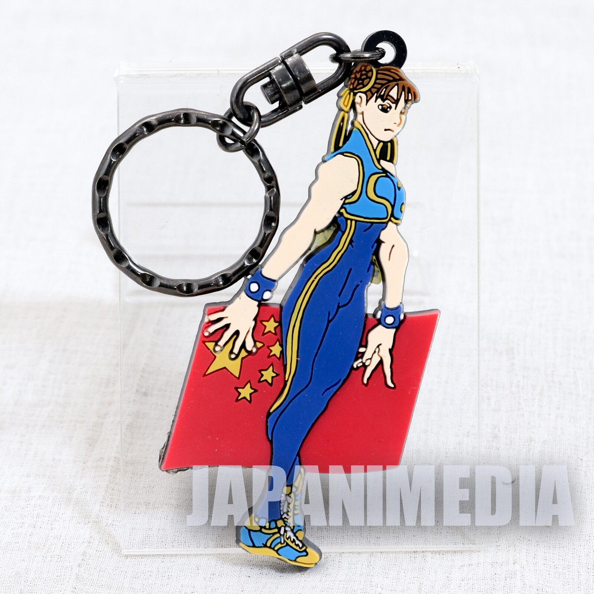 RARE! Street Fighter ZERO Chun-Li Rubber Mascot Key Chain JAPAN