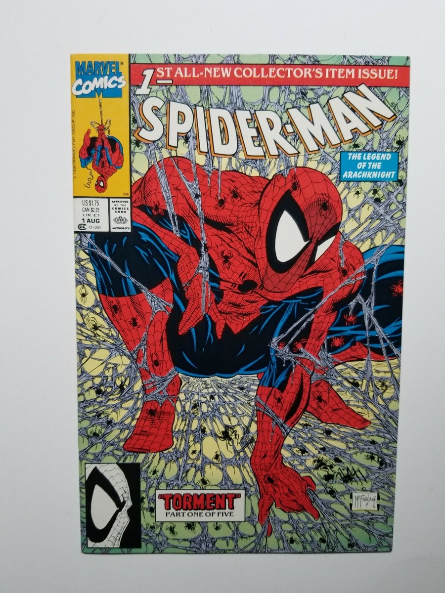 Spider-Man #1 Green Cover TODD MCFARLANE Marvel Comics 1990 | eBay