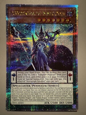 YUGIOH ASTROGRAPH SORCERER ASIA ENGLISH CR02-AES01 25TH FOIL QCSR
