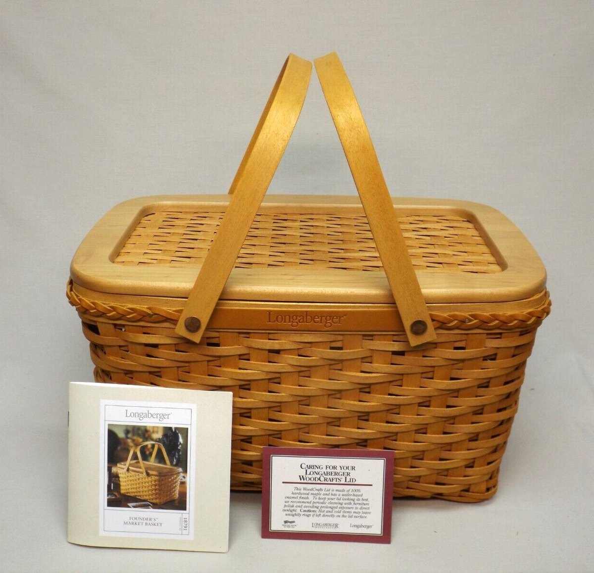 Longaberger 2000 Dave Longaberger Founder's Basket and Lid in