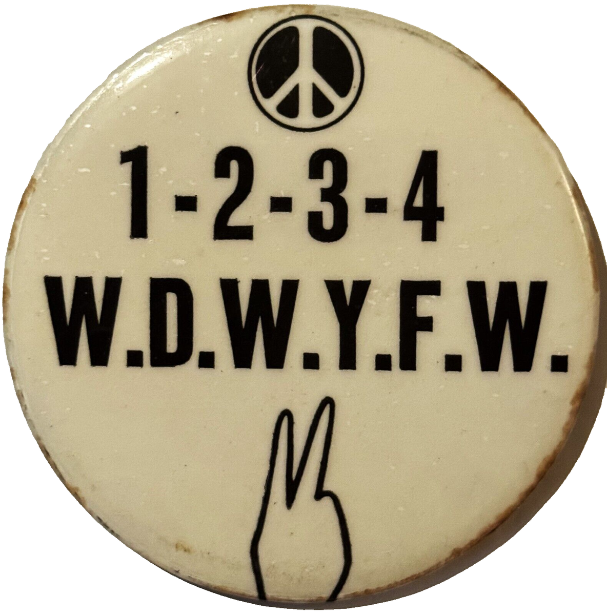 Original 1960s Vietnam War Protest Pin 3