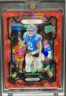 Jaxson Dart RARE ROOKIE RED ICE REFRACTOR INVESTMENT CARD SSP