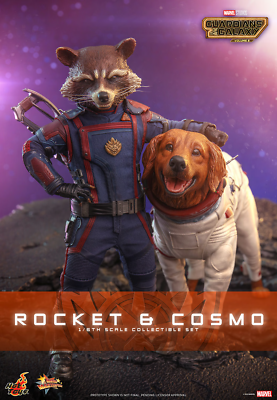 1/6 Guardians of the Galaxy Vol.3 Rocket & Cosmo Figure Set Hot