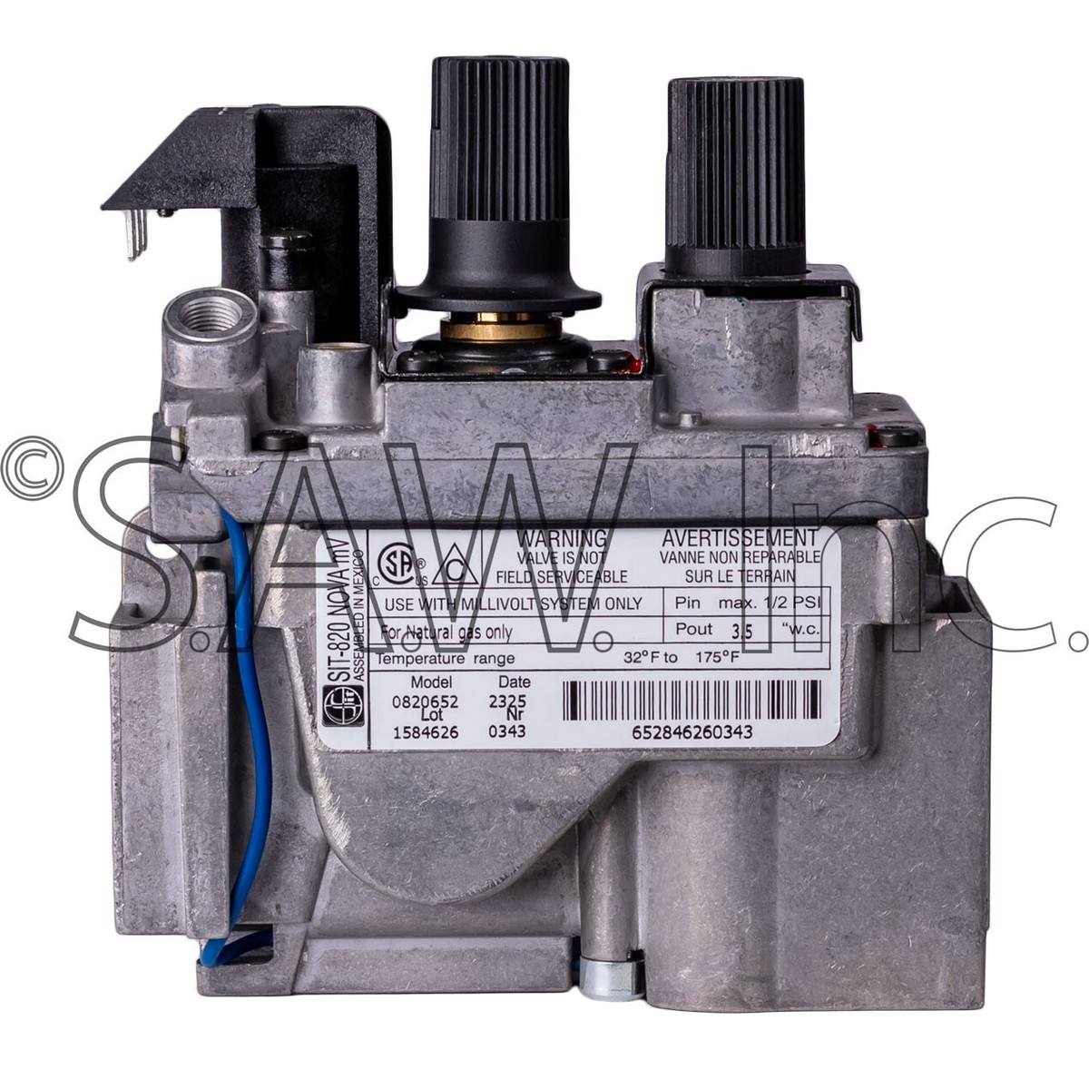 842-0240 Quadra-Fire 820 Nova Mv OEM Natural Gas Valve Direct Vent