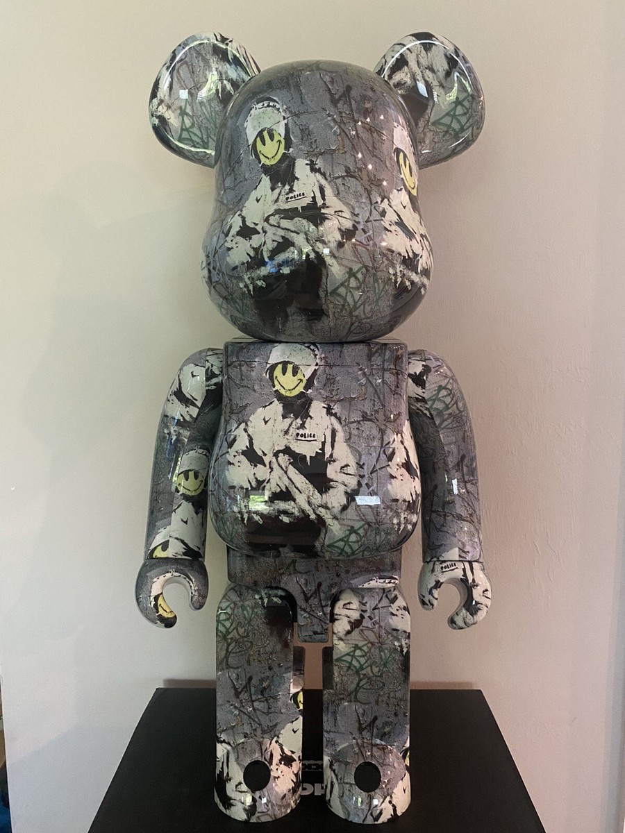 BE@RBRICK RIOT COP 1000％ Medicom Toy Banksy BEARBRICK UK Rare