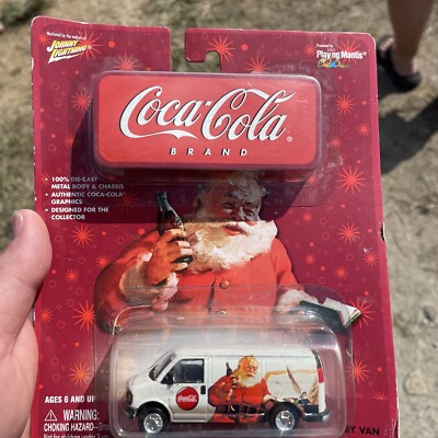 WHITE LIGHTNING GMC DELIVERY VAN 2003 JOHNNY LIGHTNING COCA-COLA 1