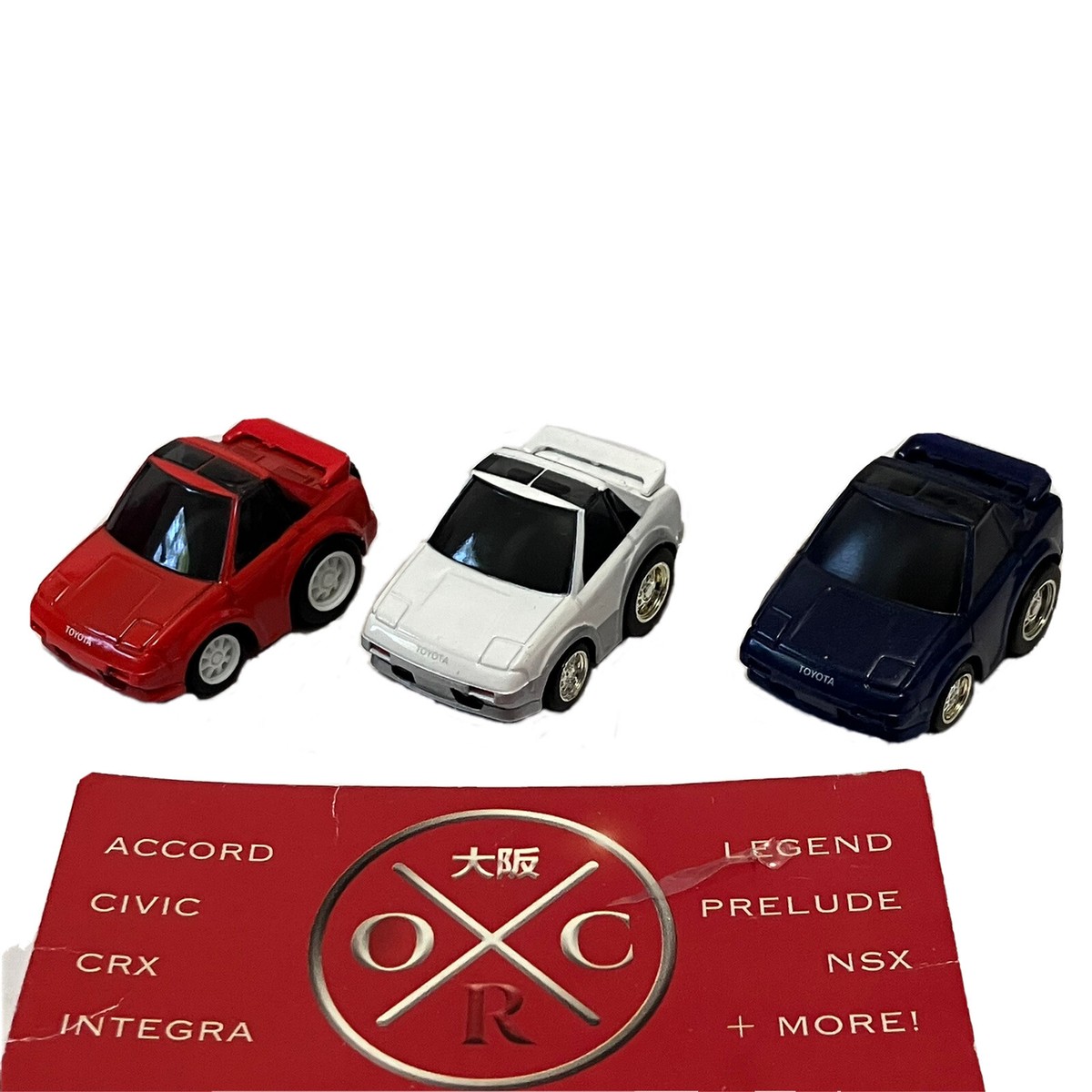 Rare Toyota MR2 Set Of 3 Choro Q Pullback Penny Racer AW11 Toy Car