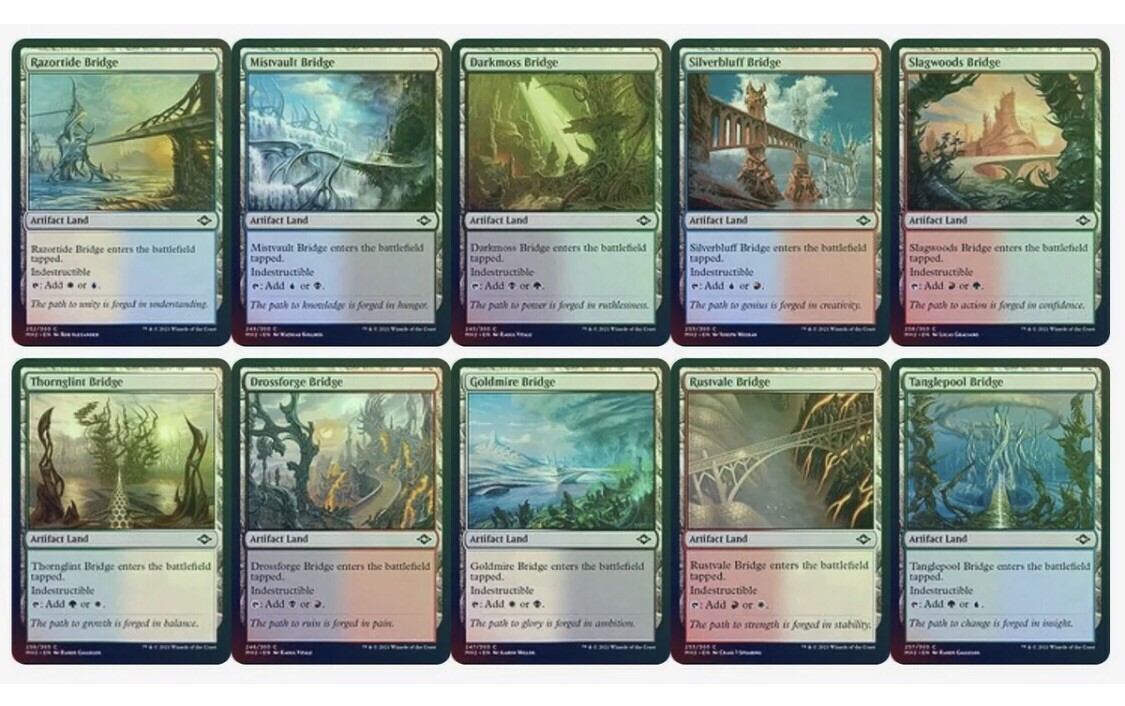 10x Foil Dual Land Bridge Lot MH2 Modern Horizon MTG Pack Fresh (1