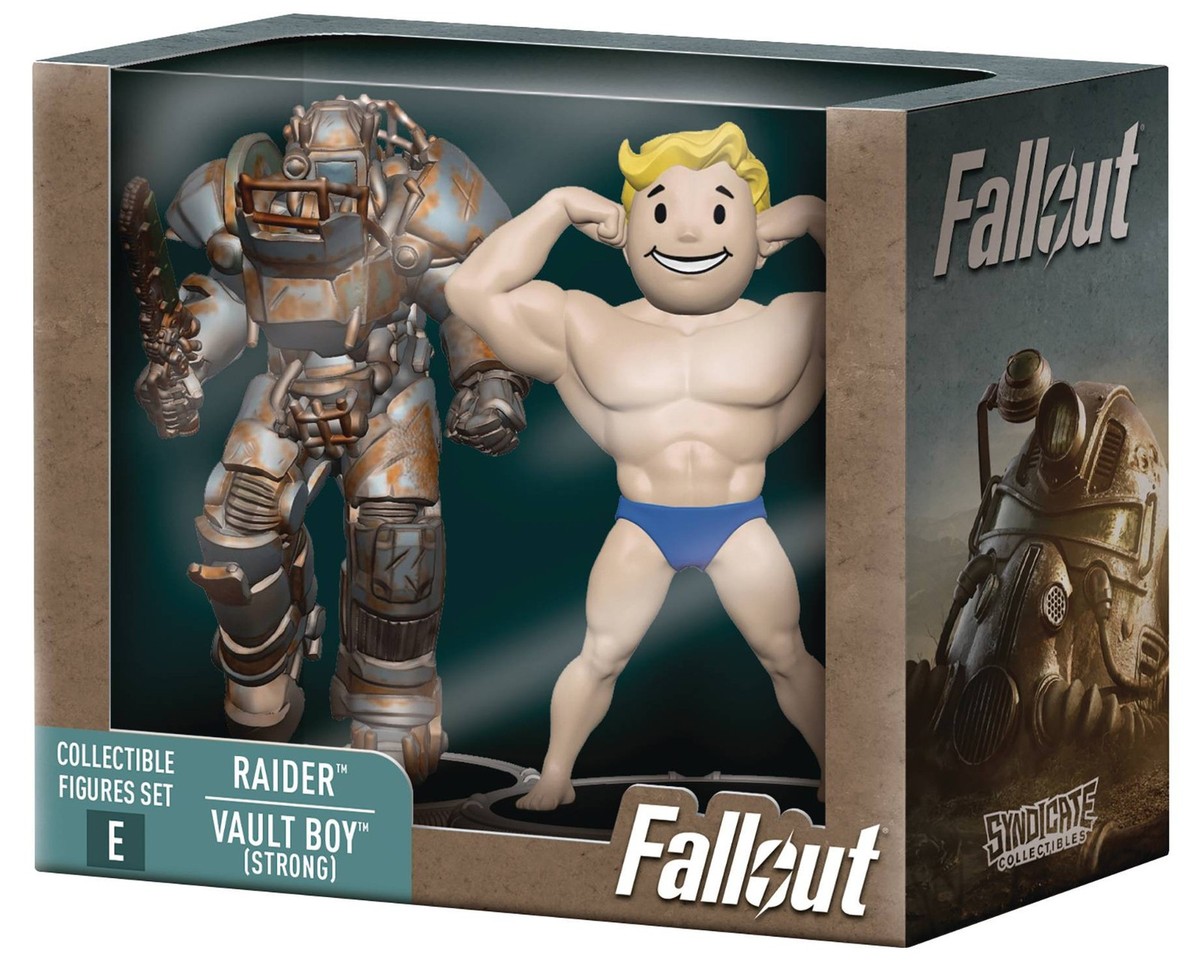 Raider Power Armor & Vault Boy (Strong) 3-Inch Mini Figure 2-Pack