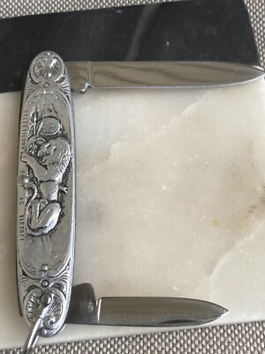 RARE JOSEPH FEIST SOLINGEN OMEGA POCKET KNIFE SWISS LION OF