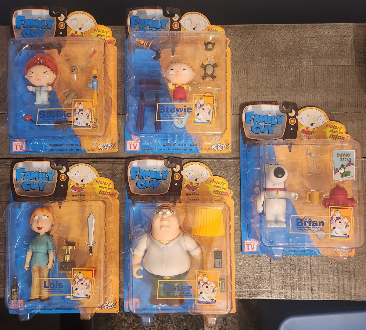Family Guy Series 1 Lot Of 5 Peter Squinting Eyes Brian Stewie
