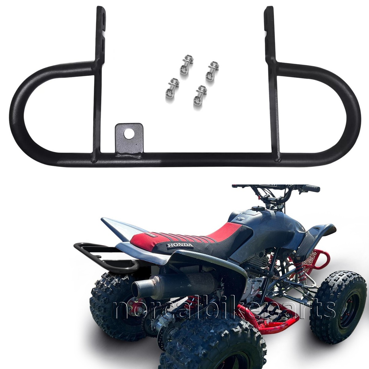 Rear Grab Bar Bumper Wide Bracket For 93-07 Honda TRX 300EX 87-92