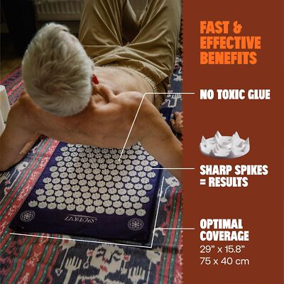 ShaktiMat Classic Acupressure Mat Advanced Intensity in Indigo