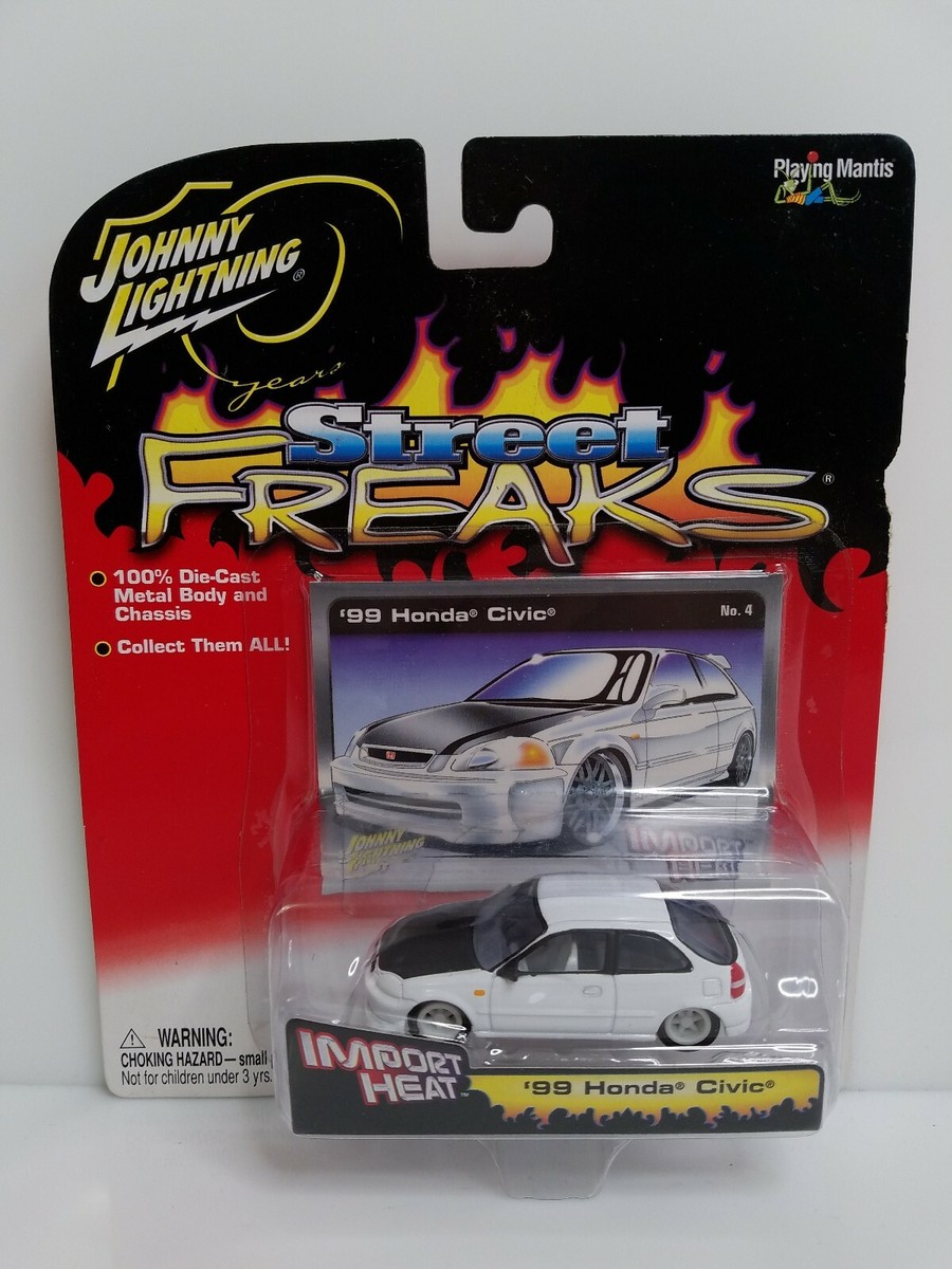 Rare Johnny Lightning Street Freaks 99 Honda Civic White Lightning