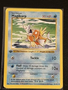 英語版初期Magikarp 1st Edition shadowless