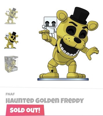 Youtooz- Five Nights at Freddy's Haunted Golden Freddy Vinyl
