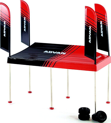 Mini GT 1:64 Paddock Service Tent Set w/ Wheels - ADVAN 🟥⬛ #AC20