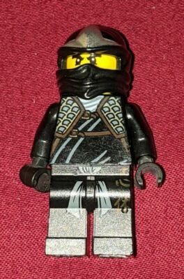 LEGO Ninjago Black Ninja Cole ZX w/ armor minifigure Minifig 9444