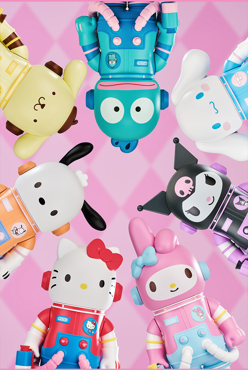 Authentic MEGA SPACE MOLLY 400% Sanrio Family Series One Set (6pcs