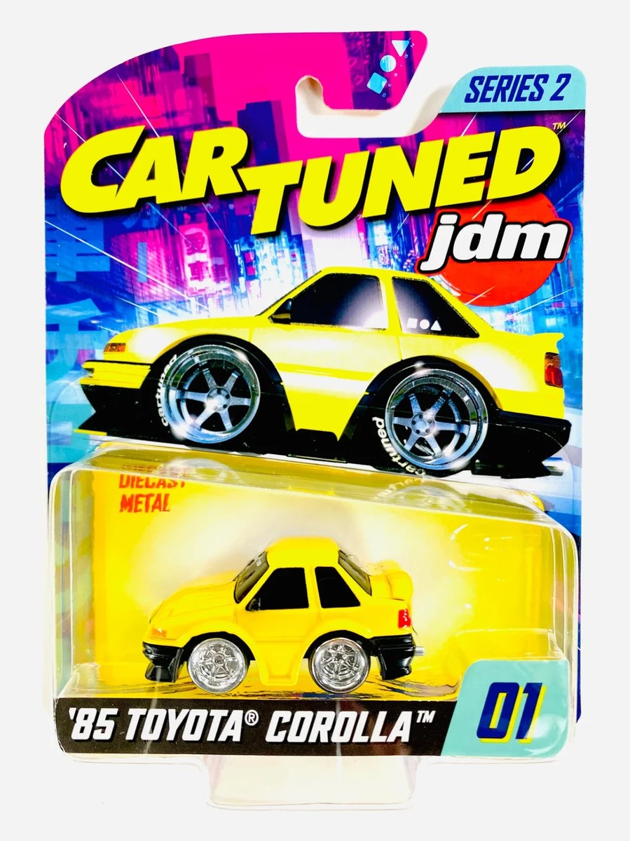 Car Tuned 1/64 JDM 1985 TOYOTA COROLLA -YELLOW- Series 2 Diecast