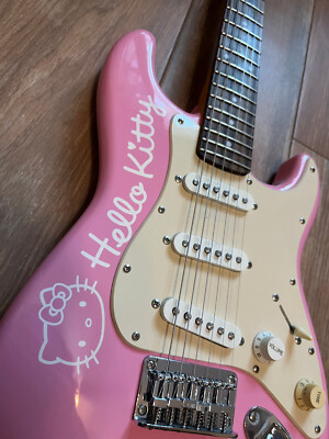 Hello Kitty Pink Squier mini guitar by Fender | eBay