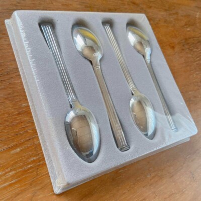 Christofle Authentic Silver Spoon Concorde AIR FRANCE set of 4 New